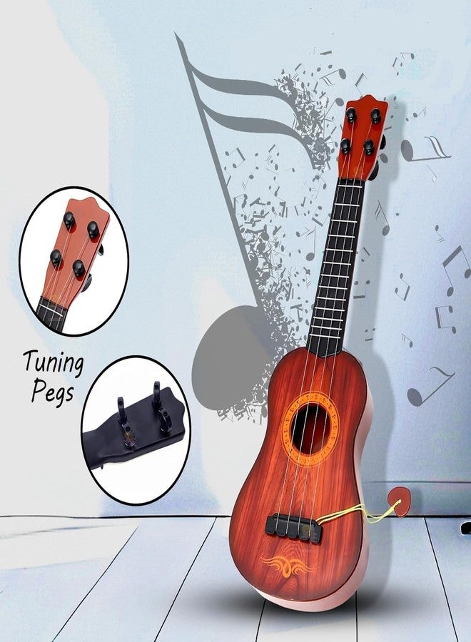 Dimitra Guitar Toy 4-String Acoustic Music Learning Toys | Musical Instrument Educational Toy Guitar for Beginner | Sound Toys Best Gift for Kids | Age 3-12 (17 inch) malticolour - Image 5